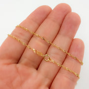 14K Solid Gold Singapore Chain